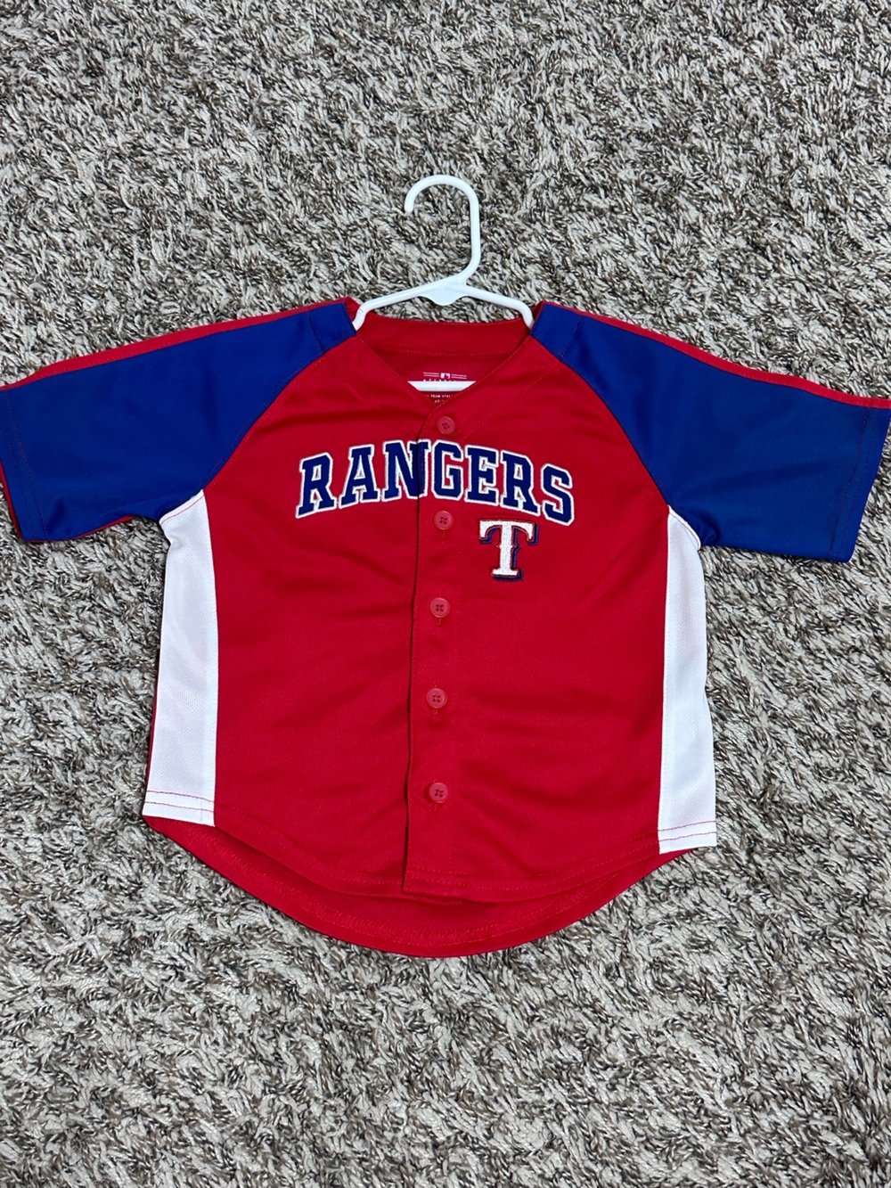 Genuine Merchandise Red & Blue Rangers Baseball Jersey